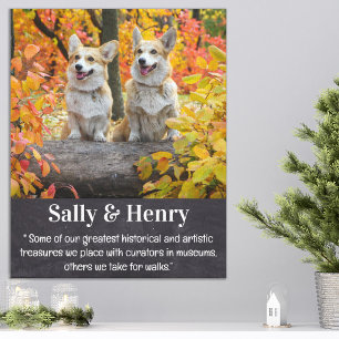 Dog Lover Poem Modern Elegant Custom Pet Photo Canvas Print
