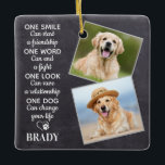 Dog Lover Quote Keepsake Personalised Pet Photo Ceramic Ornament<br><div class="desc">Celebrate your best friend and cherish those precious memories with a custom unique dog lover keepsake photo ornament in a rustic chalkboard slate design . This unique pet dog photo keepsake ornament is the perfect gift for yourself, family or friends to honour your best dog or as a pet memorial....</div>