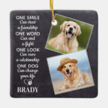 Dog Lover Quote Keepsake Personalised Pet Photo Ceramic Ornament<br><div class="desc">Celebrate your best friend and cherish those precious memories with a custom unique dog lover keepsake photo ornament in a rustic chalkboard slate design . This unique pet dog photo keepsake ornament is the perfect gift for yourself, family or friends to honour your best dog or as a pet memorial....</div>