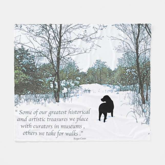 Dog Lover Quote - Man's Best Friend - Dog Quote Fleece Blanket (Front (Horizontal))