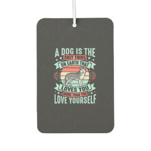 Dog Lover Quote Vintage Husky Graphic Car Air Freshener