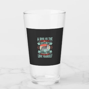 Dog Lover Quote Vintage Husky Graphic Glass
