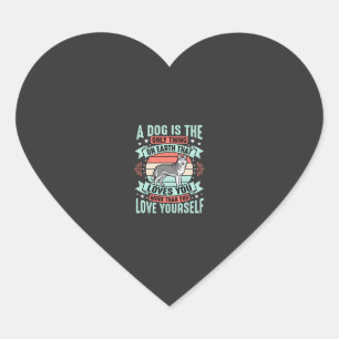 Dog Lover Quote Vintage Husky Graphic Heart Sticker