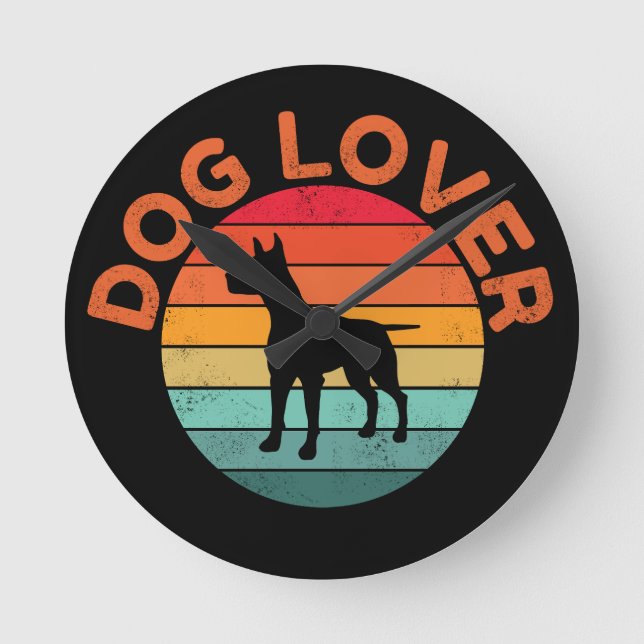 DOG LOVER ROUND CLOCK (Front)
