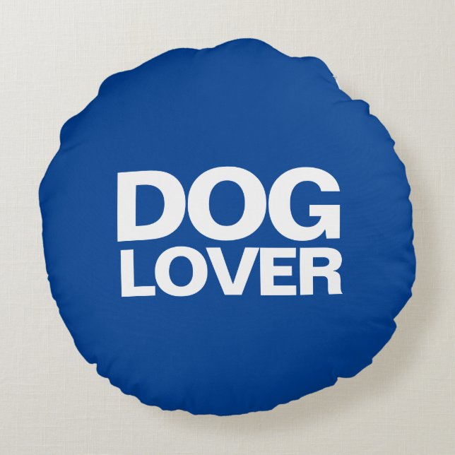 Dog Lover Round Cushion (Back)