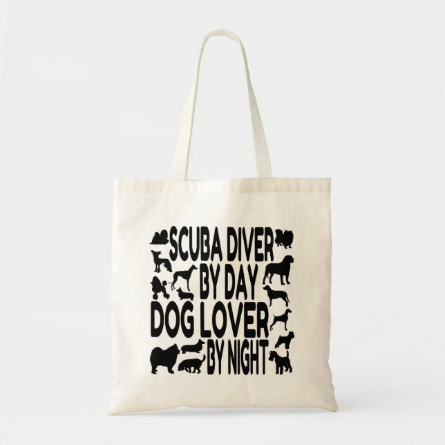 Dog Lover Scuba Diver Tote Bag (Front)