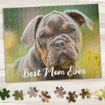 Dog Lover Simple Modern Custom Pet Photo  Jigsaw Puzzle<br><div class="desc">Looking for a unique and personalised way to capture your precious memories with family, friends, and pets? Look no further than our modern and simple jigsaw puzzle featuring your favourite photos and portraits! Whether you're a dog lover or looking for a special remembrance keepsake of a loved one, our custom...</div>