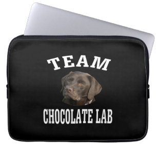Dog Lover   Team Chocolate Labrador Retriever Laptop Sleeve