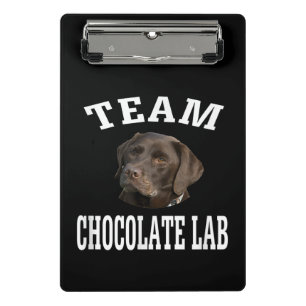 Dog Lover Team Chocolate Labrador Retriever Mini Clipboard