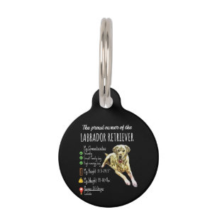 Dog Lover The Proud Owner Of Labrador Retriever Pet Tag