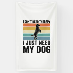Dog Lover Therapy Quote Vintage Engraving Design_1 Banner