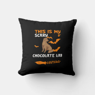 Dog Lover This Is My Scary Chocolate Lab Costume Cushion