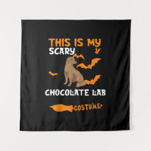 Dog Lover   This Is My Scary Chocolate Lab Costume Tapestry
