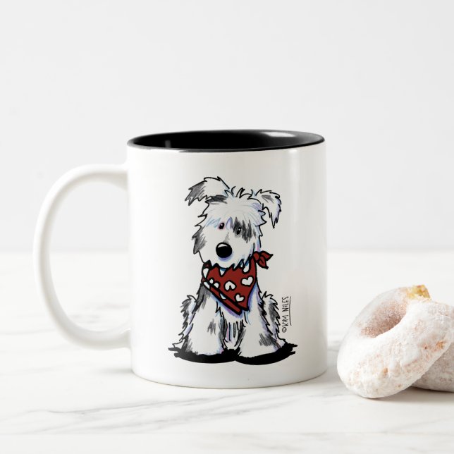 Dog Lover Two-Tone Coffee Mug (With Donut)