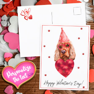 Dog Lover Valentine Gift English Cocker Spaniel Holiday Postcard