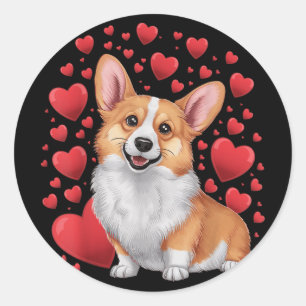 Dog Lover Valentines Day Gifts Uni Adults & Ki Classic Round Sticker