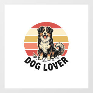 Dog Lover Vintage Engraving Cute Dog Sunset Design