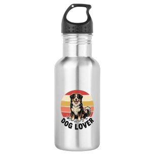 Dog Lover Vintage Engraving Cute Dog Sunset Design 532 Ml Water Bottle