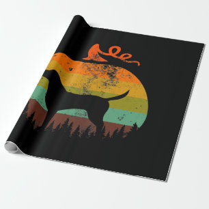 Dog Lover Vintage Pumpkin Halloween Labrador Wrapping Paper