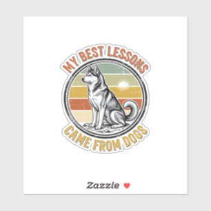Dog Lover Vintage Shirt with Wise Husky Engraving_