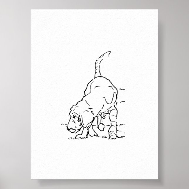 Dog Lover Wall Art, Beagle Illustration Poster (Front)