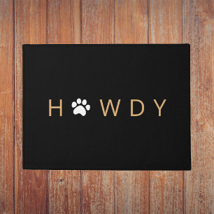 Dog Lover Welcome Howdy Doormat