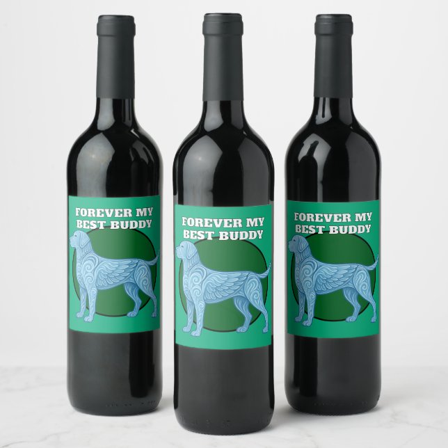 dog lover wine label (Bottles)