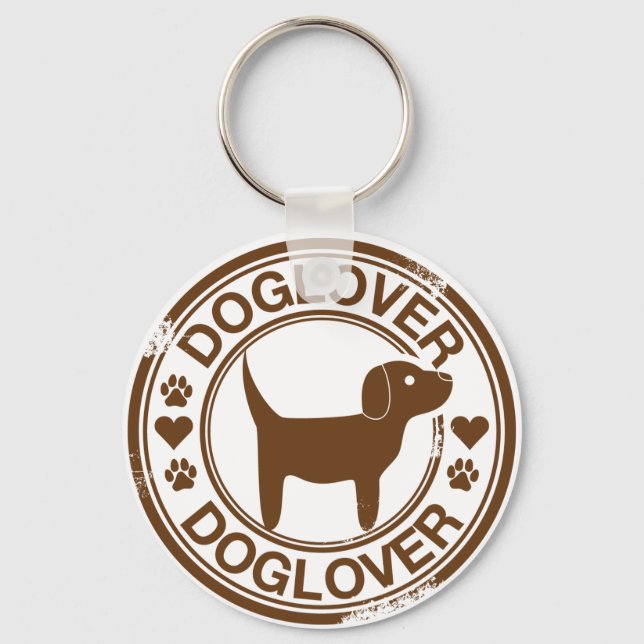Dog lover with puppy key ring (Front)