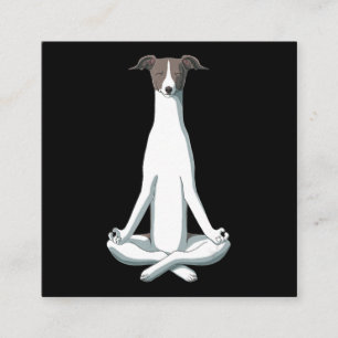 Dog Lover Yoga Italian Greyhound Square Business Card