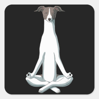 Dog Lover | Yoga Italian Greyhound Square Sticker