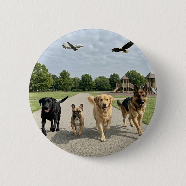 Dog Lovers 6 Cm Round Badge (Front)