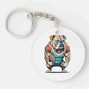 Dog Lovers Basketball Player Key Ring