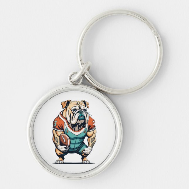 Dog Lovers Basketball Player Key Ring (Front)