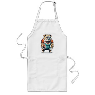 Dog Lovers Basketball Player Long Apron