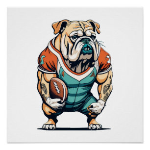 Dog Lovers Basketball Player Poster