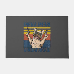 Dog Lovers   Bulldog Pew Pew Madafakas Doormat