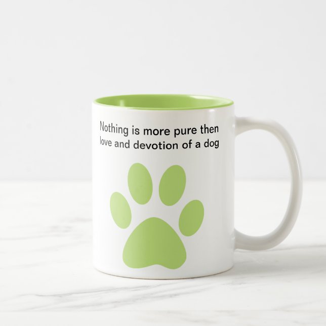 Dog Lovers Creed Two-Tone Coffee Mug (Right)