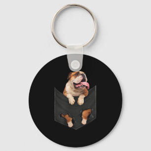 Dog Lovers English Bulldog In Your Pocket Dogs Key Ring