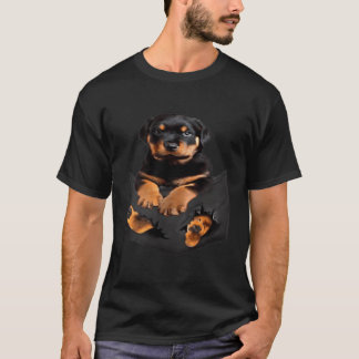 Dog Lovers Gifts Rottweiler In Pocket Funny Dog Ro T-Shirt