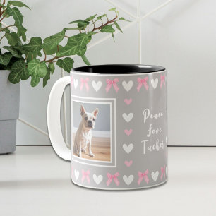 Dog Lovers Grey 2 Photo Two-Tone Coffee Mug