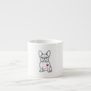 Dog Lovers Heart French Bulldog Espresso Cup