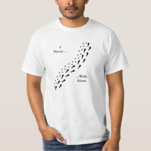 Dog Lover's I Never Walk Alone Pawprint T-Shirt