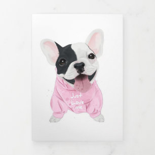 Dog Lovers Just Love Me, Love Dog Tri-Fold Announcement