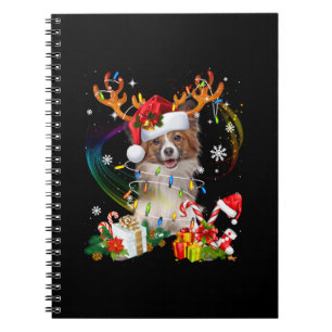 Dog Lovers Papillon Christmas Present Notebook