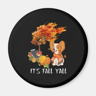 Dog Lovers   Papillon It's Fall Y'all Magnet