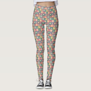 Dog Lovers Paw Prints and Hearts Leggings