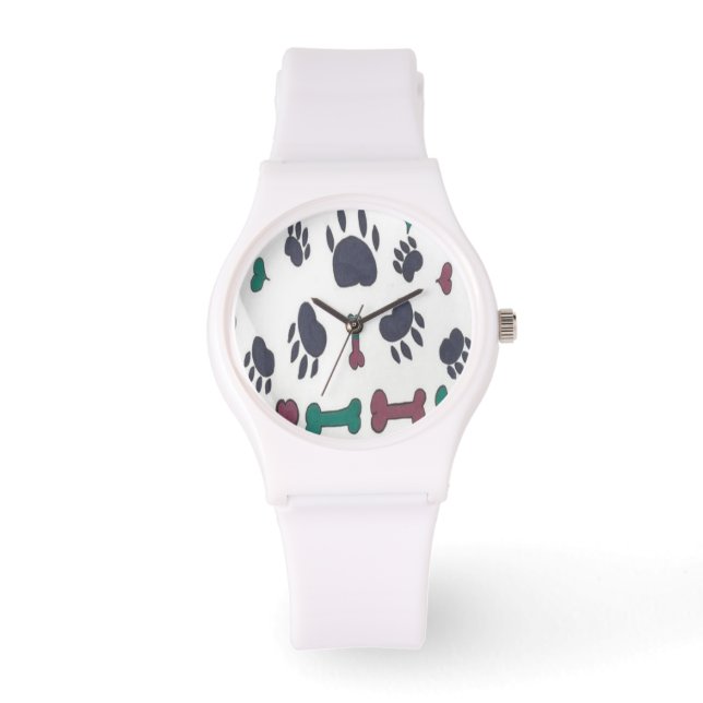 Dog Lovers Paws and Bones Watch (Front)