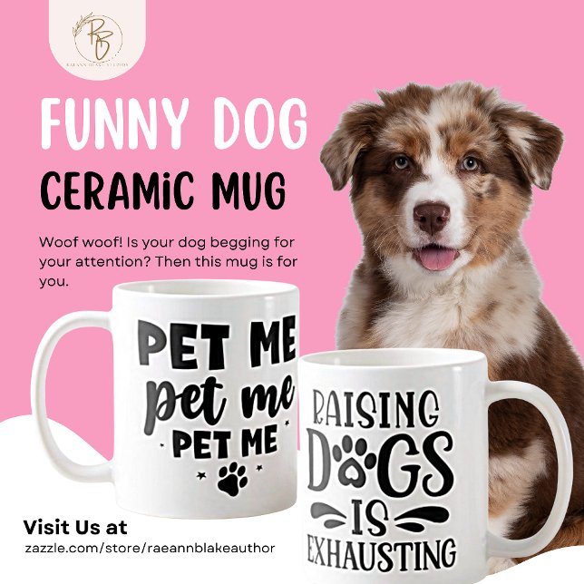 Dog Lovers 'Pet Me' Ceramic Mug (Creator Uploaded)