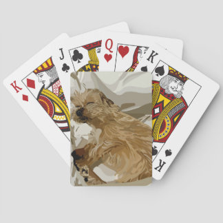 Dog lovers playing cards