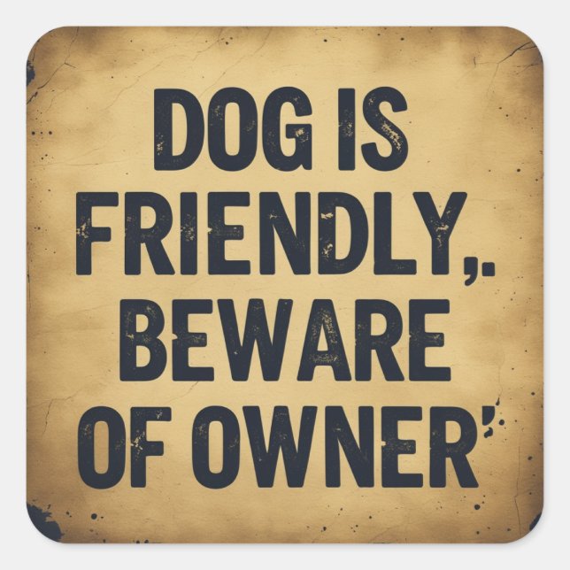 Dog lovers  square sticker (Front)